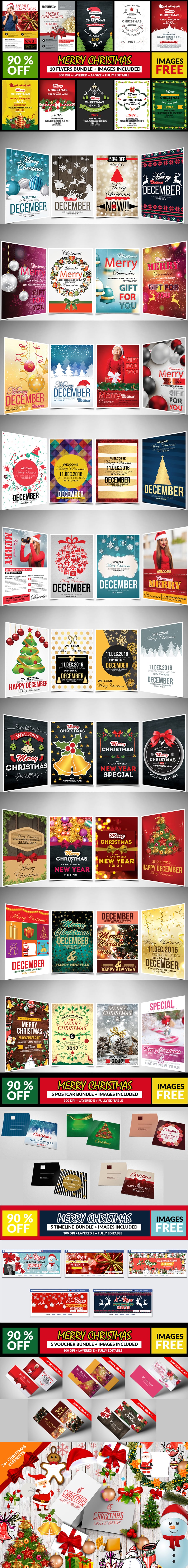 Christmas Bundle: 65 Amazing Templates + 26 Elements