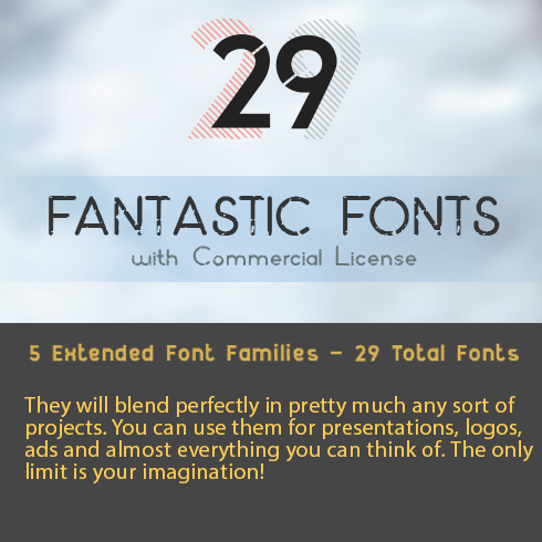 29 Block Fonts. Make Your Text Amazing! – Only $10.