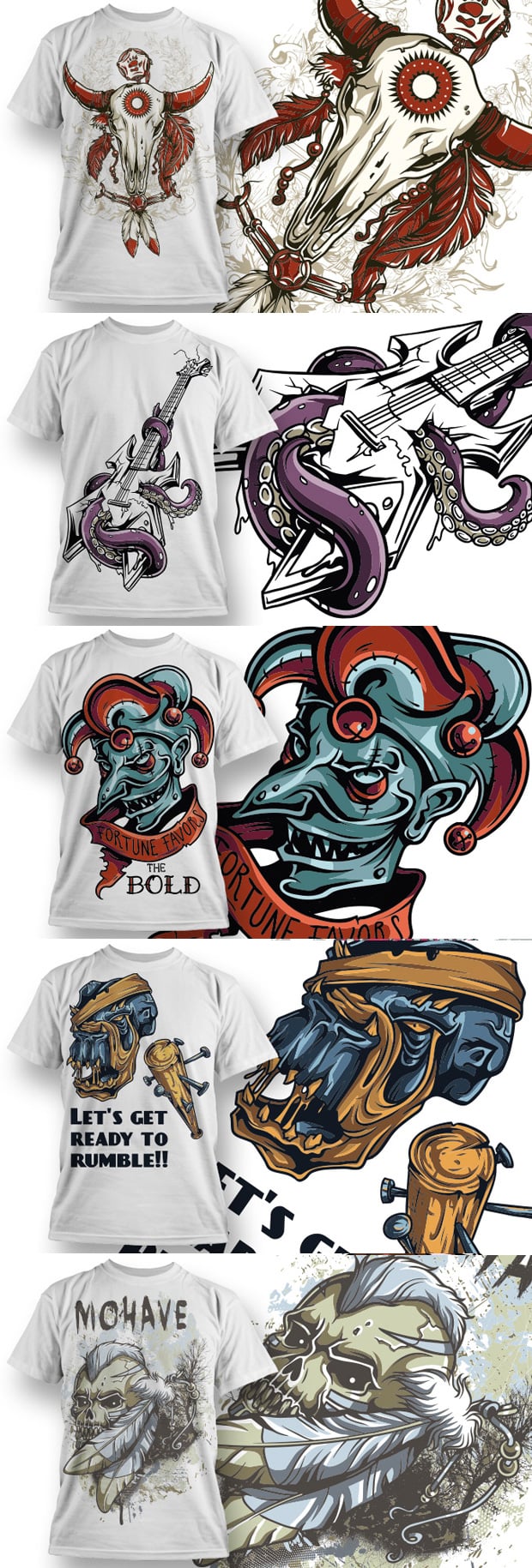 T-shirt Designs Bundle: 50 Awesome T-shirt Vectors