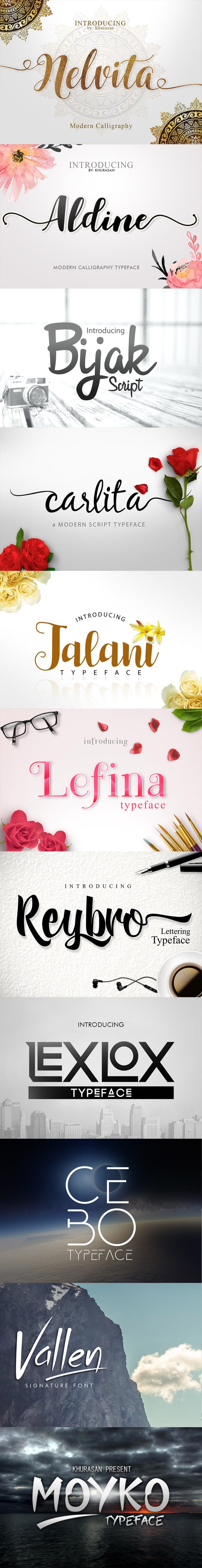 11 Artistic Fonts - Premium Quality Collection. Only $10 – MasterBundles