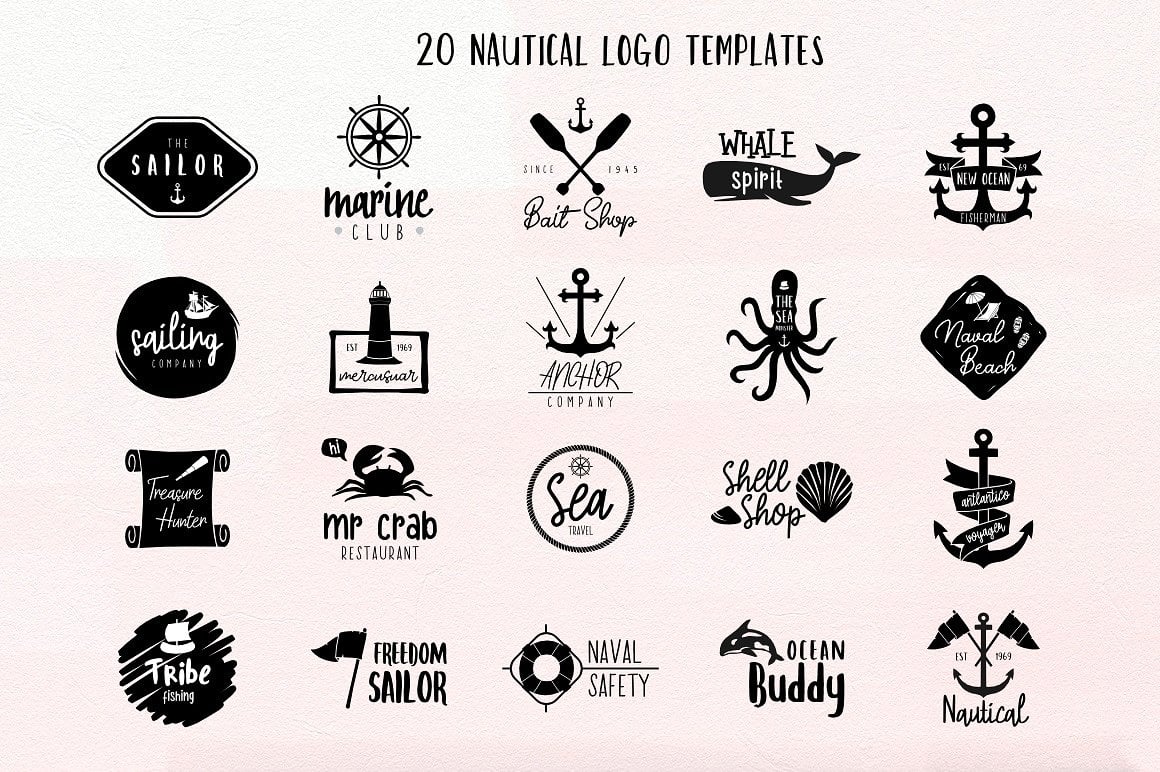 Nautical logo template.