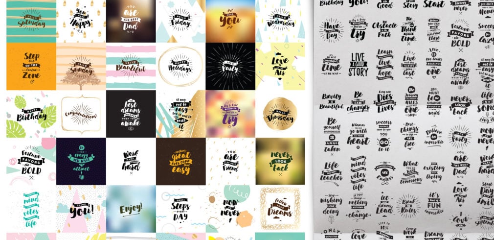 42 Typography Cards + Bonus Inspirational 88 QuotesMaster Bundles ...
