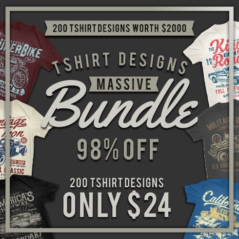 100 T-Shirt Design Bundle Mega Collection - $19 – MasterBundles