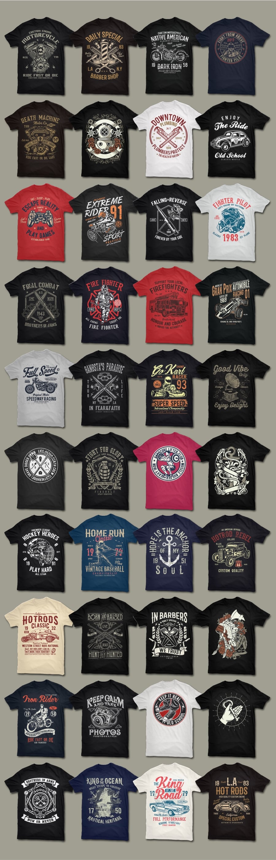 In this collection, each T-shirt symbolizes a theme. Today you are an athlete and for a healthy diet, and tomorrow you are a motorcycle cyclist who eats ribs with sauce in the evenings.