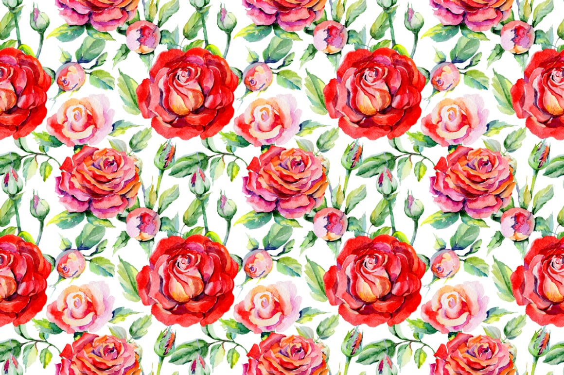 Watercolor Roses PNG flowers - just $2 | MasterBundles