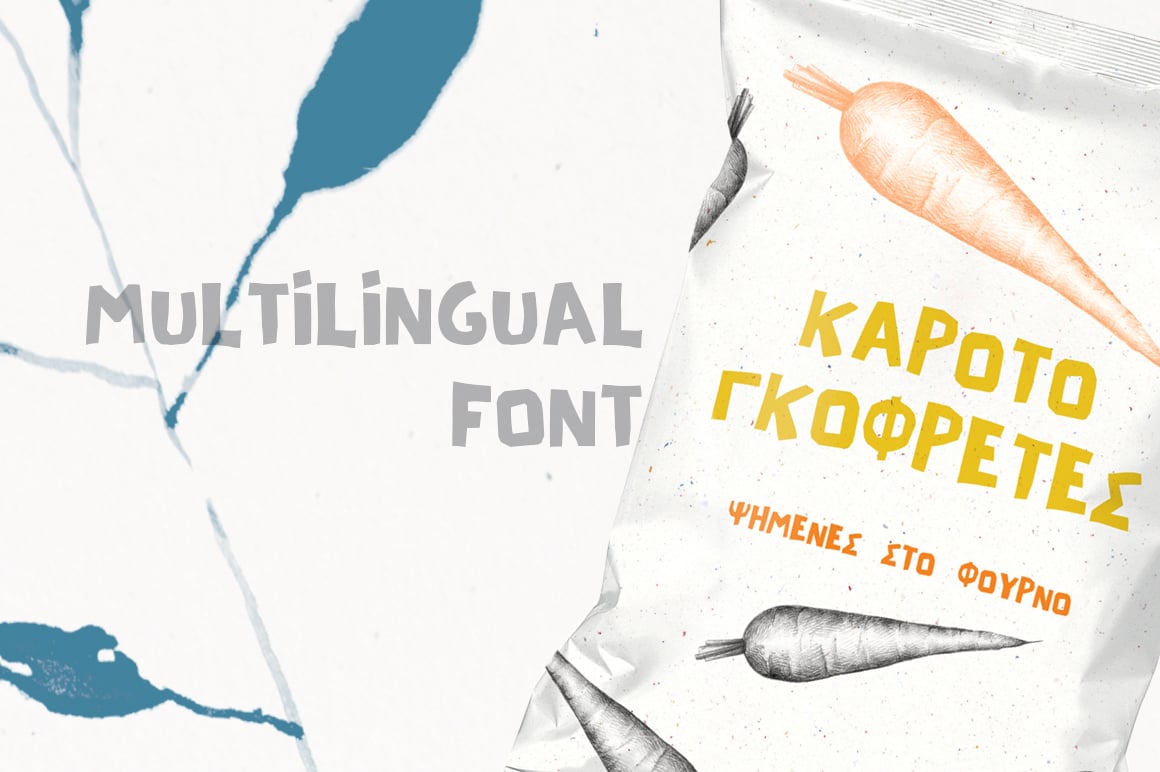 Multilingual font.