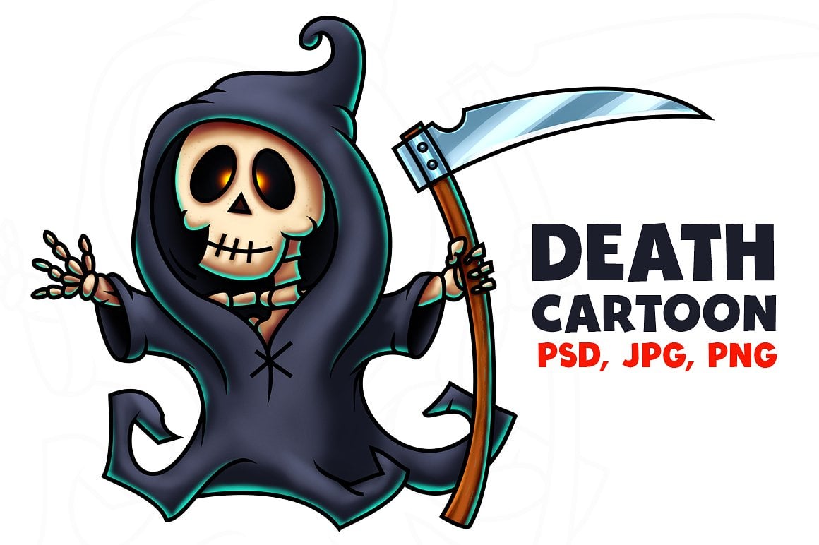 Death Cartoon Character Digital Painting