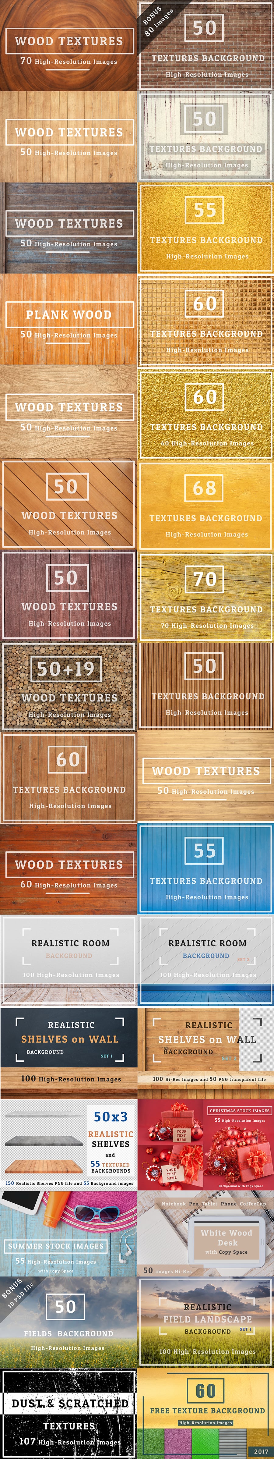 2000+ Textures Background Bundle