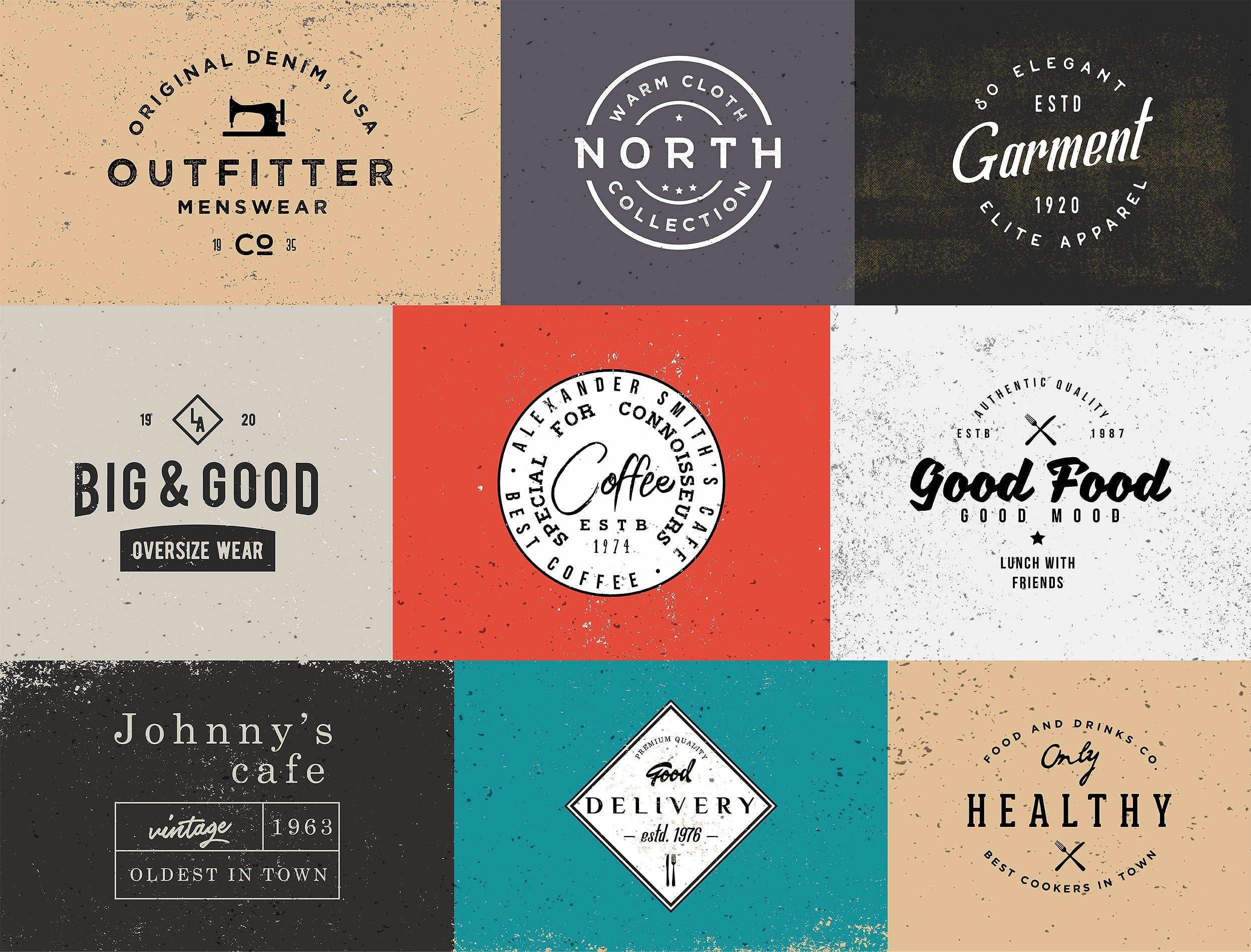 100 Vintage Stock Logo Templates - Only $24! - Master Bundles