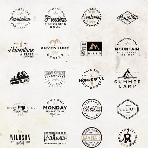 100 VINTAGE LOGO TEMPLATES