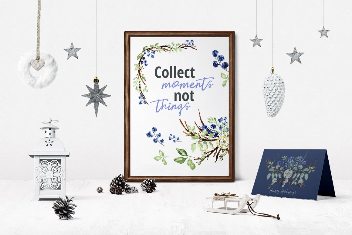 Creative and modern poster with wild flowers and motivated phrase.
