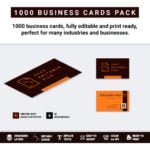 Blue Abstract Modern Minimal Business Card Design Vector Template
