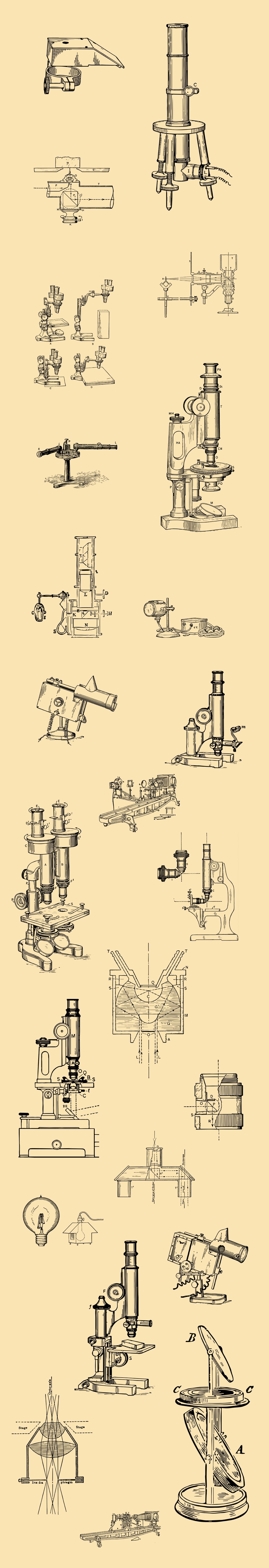 Vintage Optical Devices Illustrations 