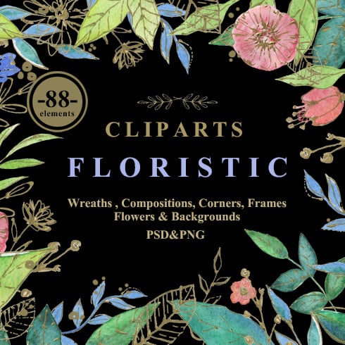 1Collection of Floristic Cliparts
