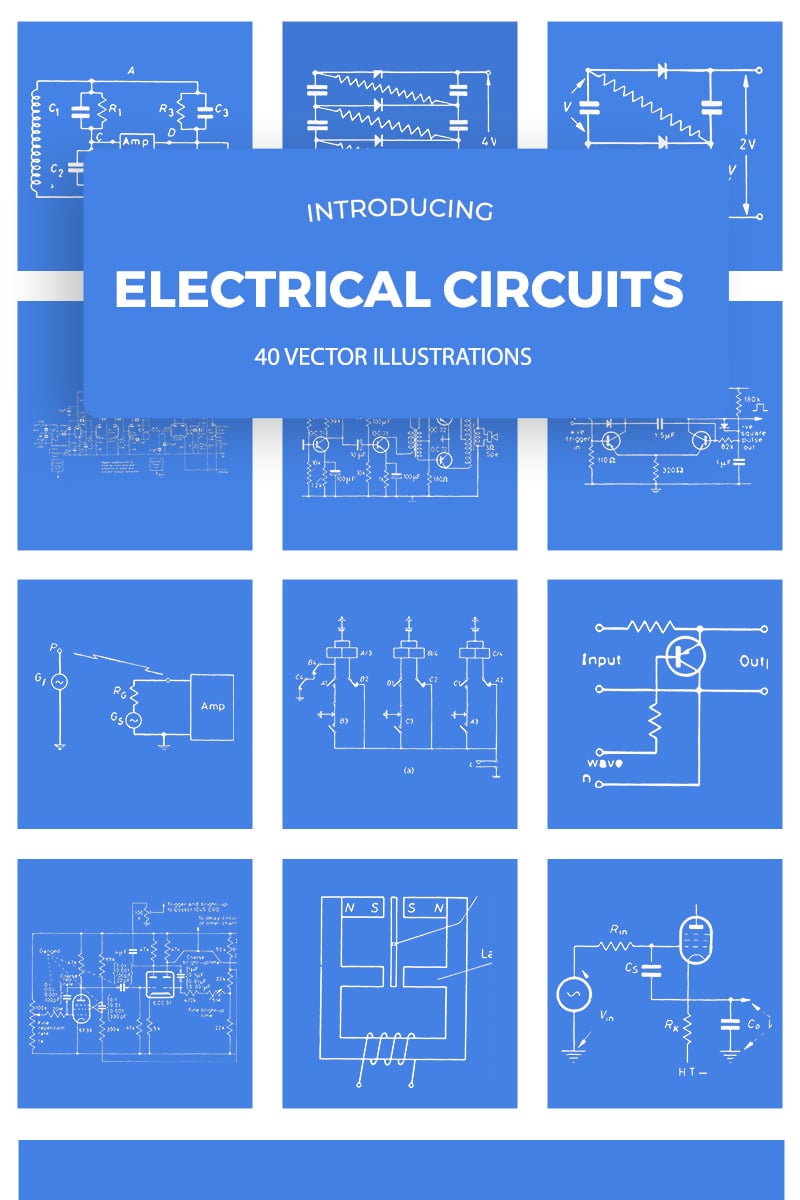 Vintage Electrical Circuits Illustrations