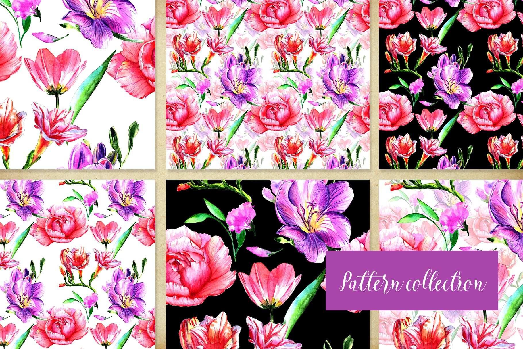 Solar Light Peonies PNG Watercolor Set