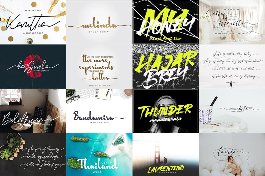 Stylish Calligraphy Fonts - 156 Fonts of 62 Typefaces – MasterBundles