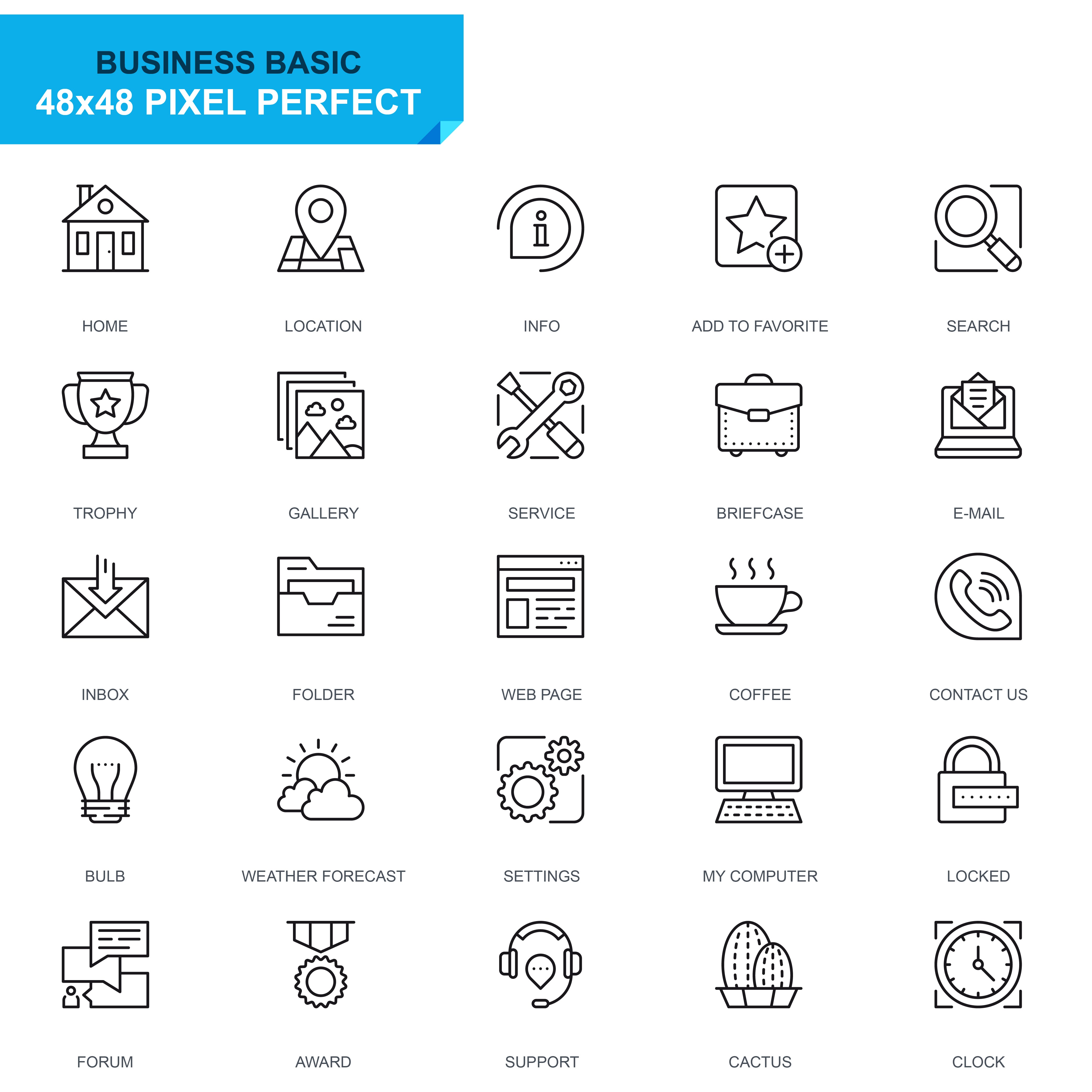 625 Thin Line Business Icons