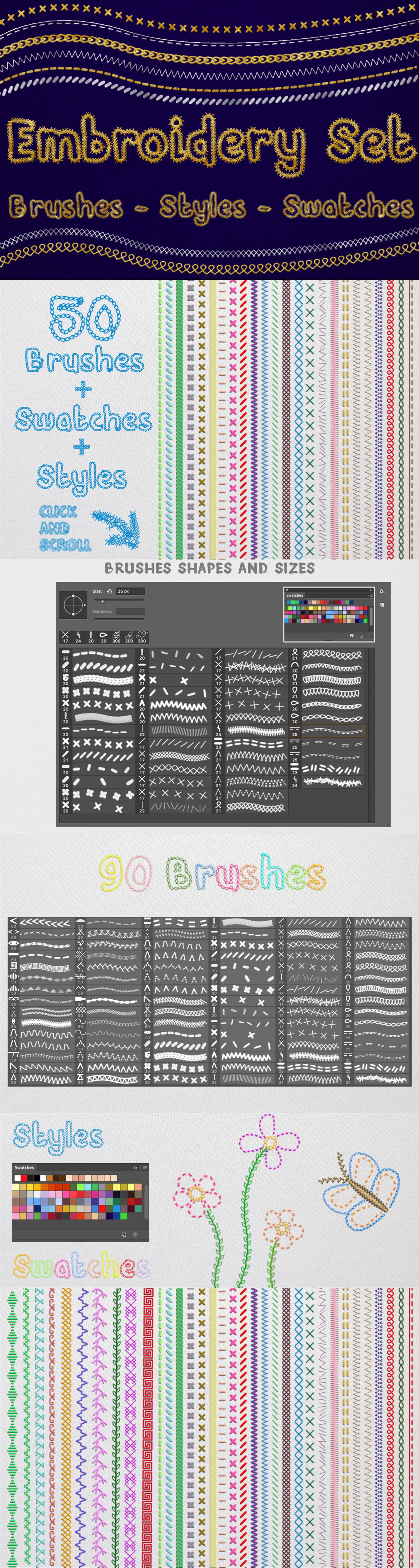 Embroidery Set for Photoshop