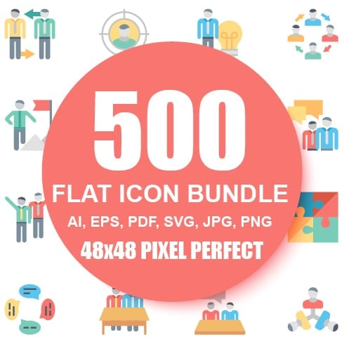 500 App Flat Web Icons – just $24