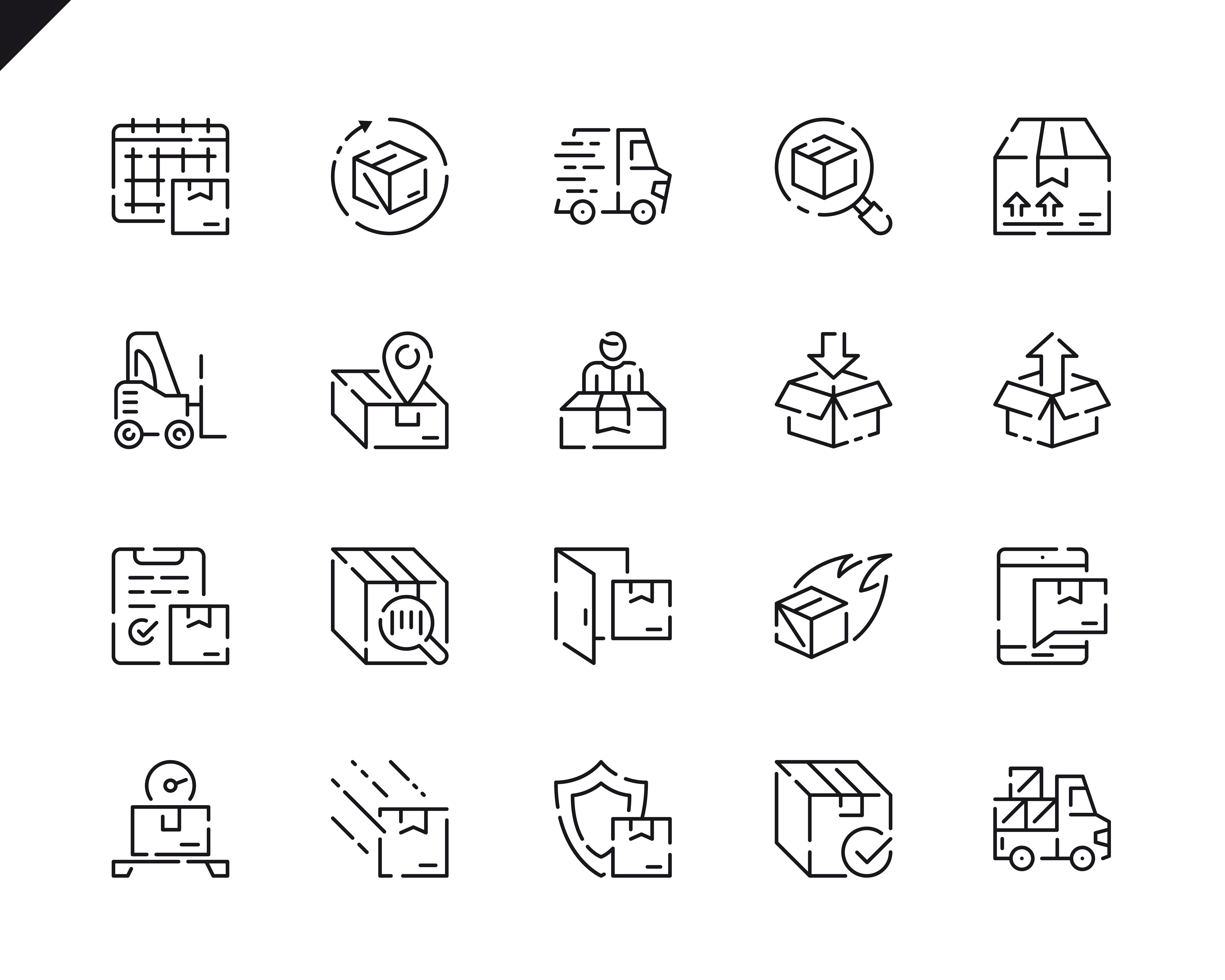 Simple Set Shipping Line Icons for Website and Mobile Apps. Contains such Icons as Export, Logistics, Board, Cargo, Delivery. 48x48 Pixel Perfect. Vector illustration.