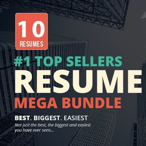 Top Selling Resume/CV Bundle: 10 Templates for $19 ONLY