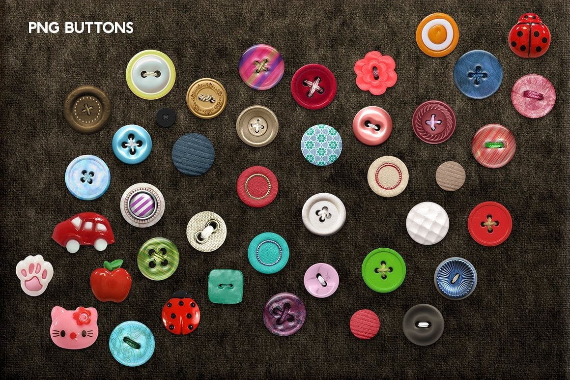 42 PNG buttons.