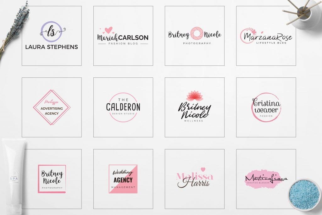 Feminine Logo: 52 Minimal Branding Girly Logos – MasterBundles