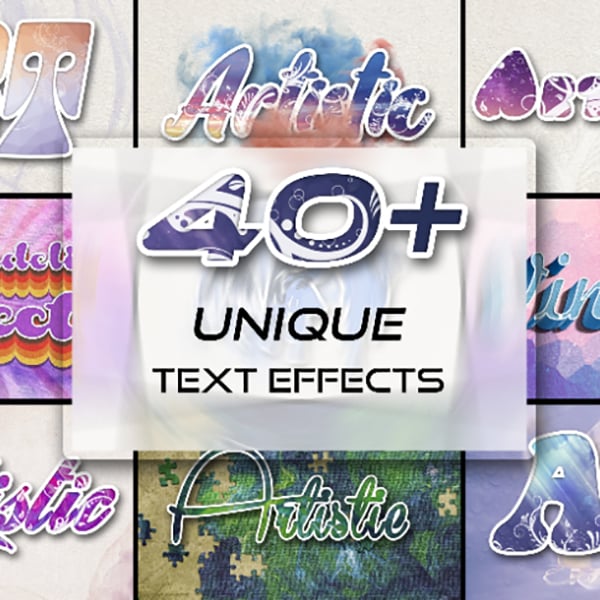 Photoshop Elements Text Effects – 40 Different Styles