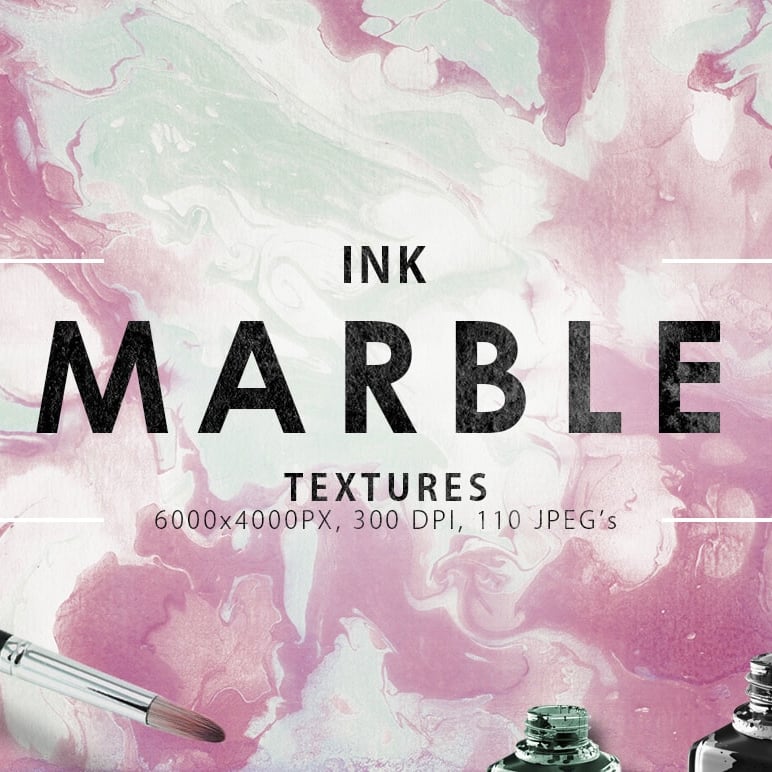 Cute Marble Backgrounds & Textures Bundle: 110 Items