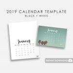 Printable PDF Calendar Template