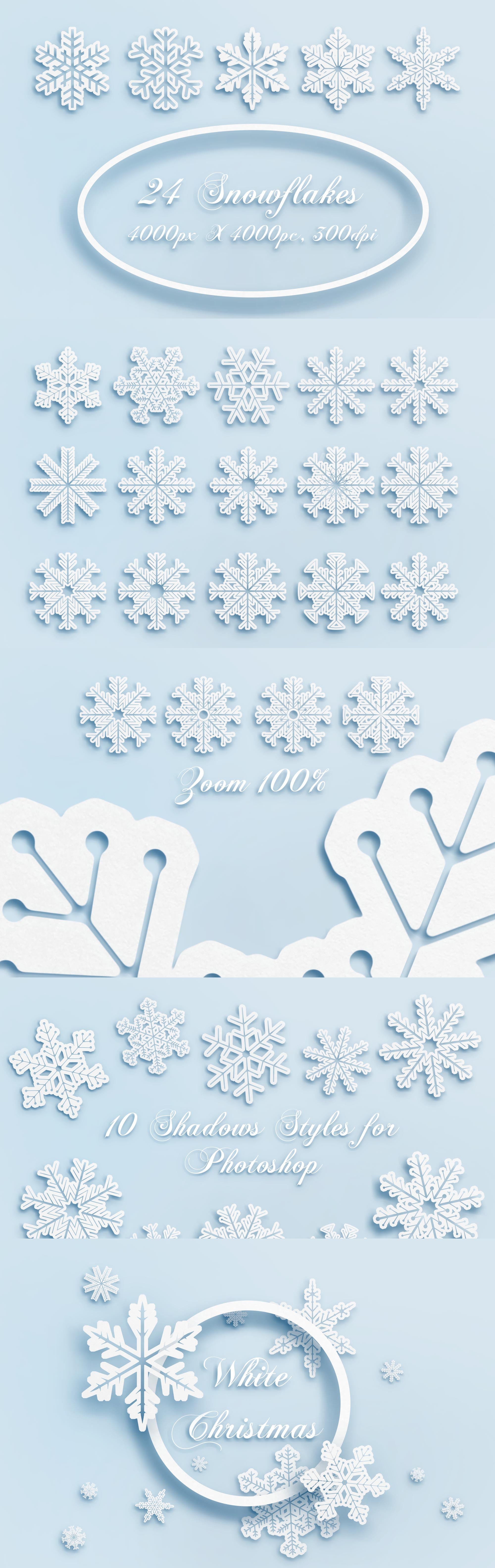 Bold snowflakes for amazing winter mood.