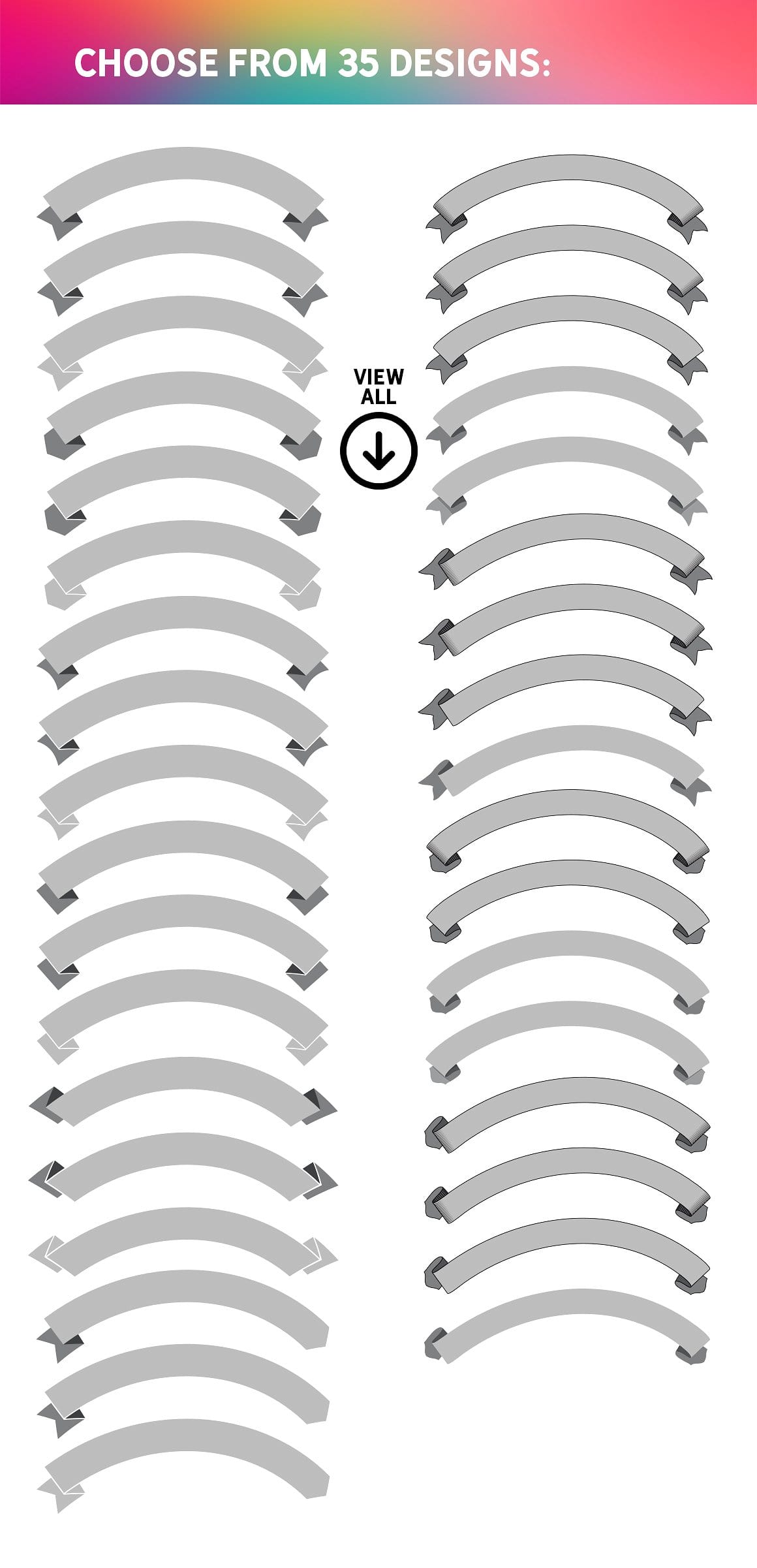 Vector Ribbon Brushes Illustrator