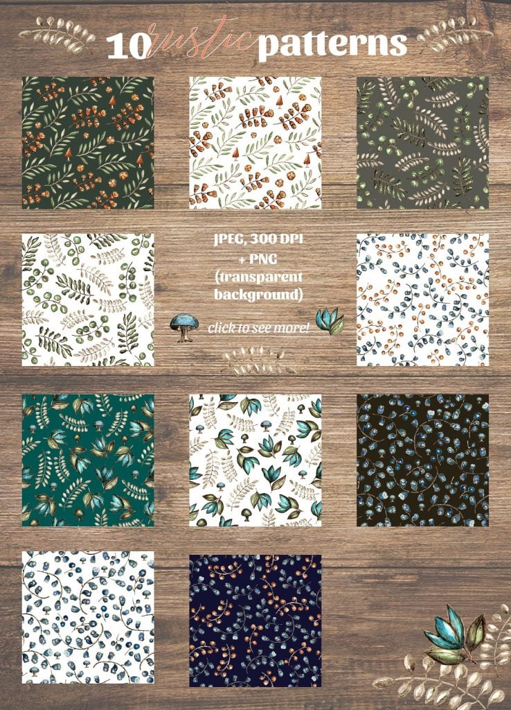 Rustic Pattern Transparent 10 Rustic Patterns - $5 ONLY – MasterBundles