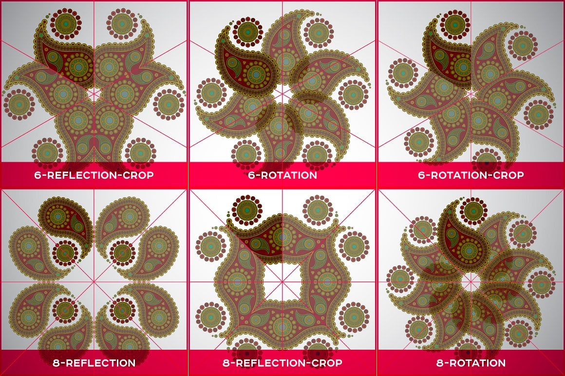 Symmetric Ornament Adobe Illustrator Templates