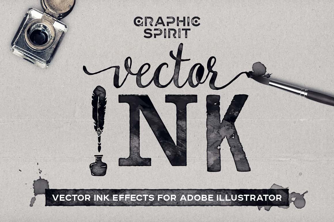 VECTOR Ink Effects For Adobe Illustrator