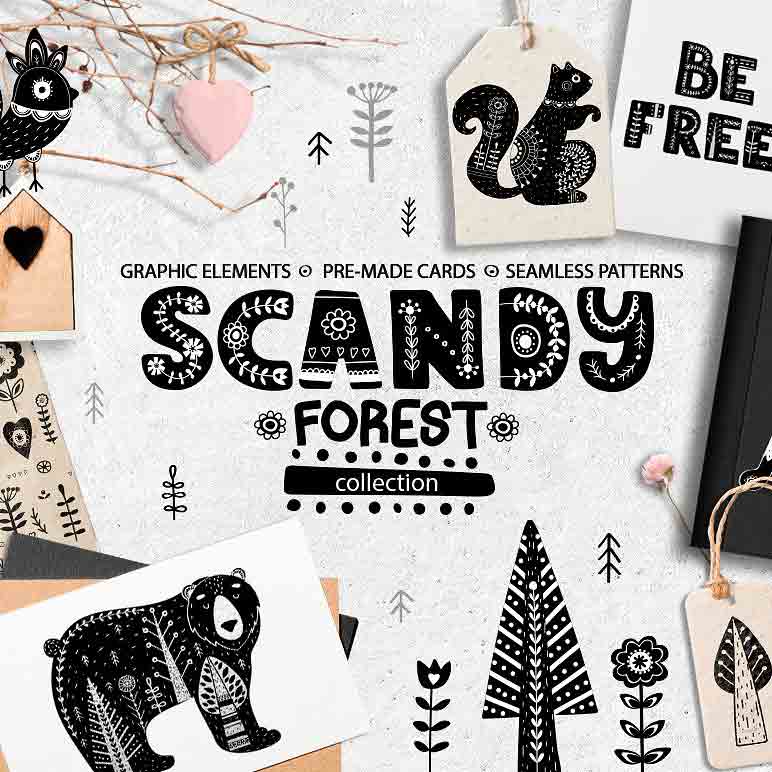 Best Forest Animals Clipart main cover.