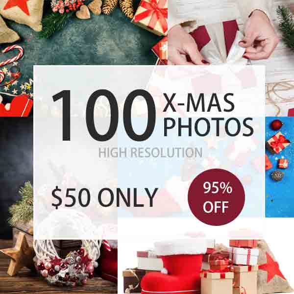100 High Resolution Christmas Stock Photos – $50
