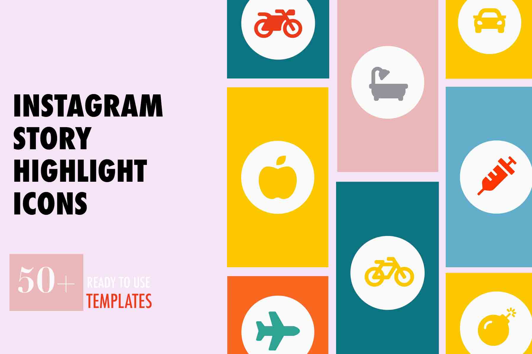 50+ Instagram Story Highlight Icons - $8 ONLY - Master Bundles - 1800 x 1200 jpeg 49kB