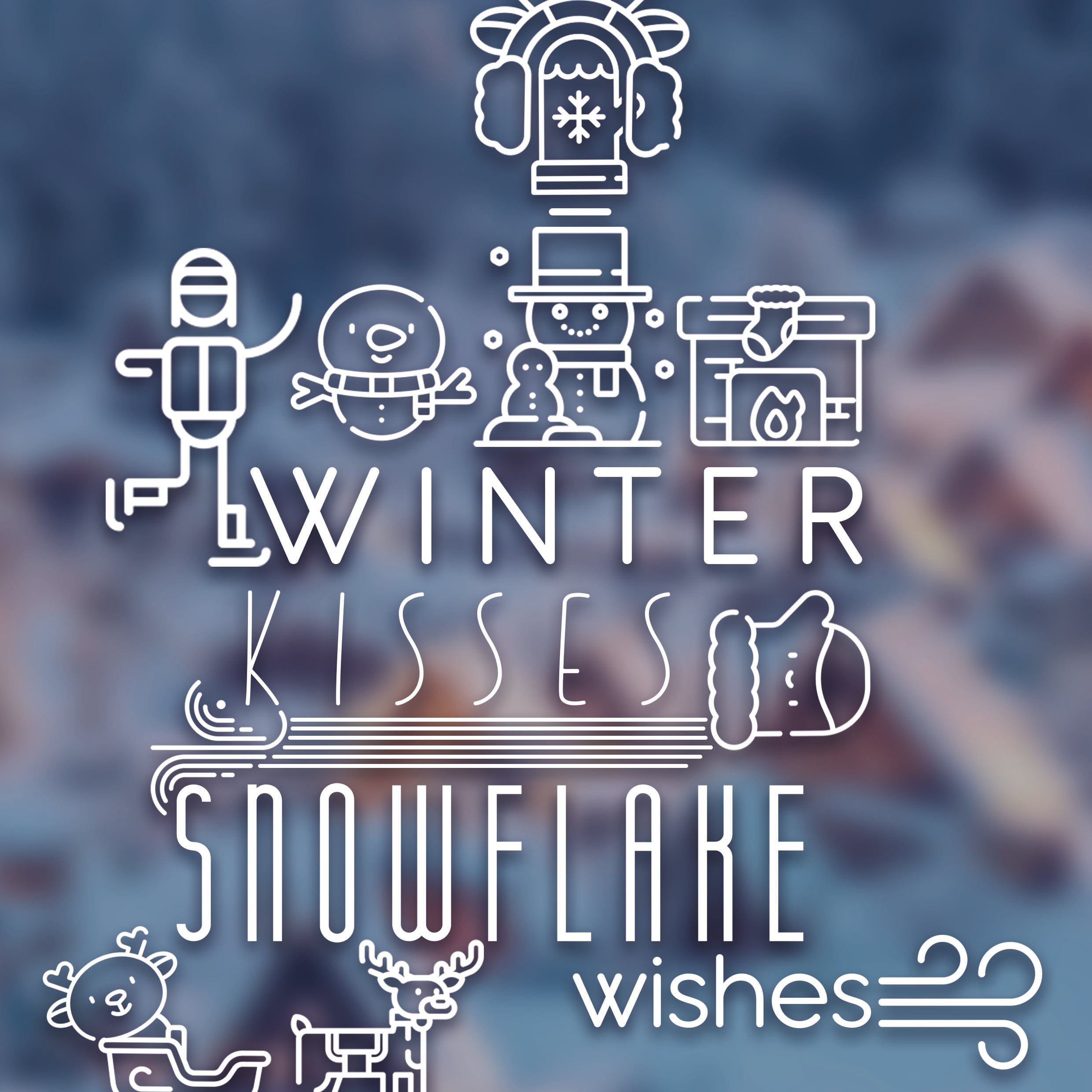Winter Typography PostCard – $3 ONLY