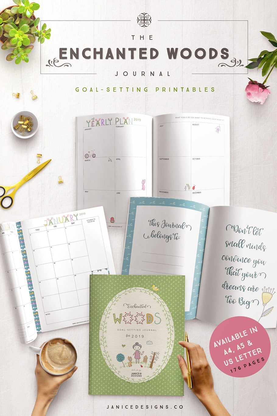 My Bullet Journal Planner InDesign Templates Collection By Janice Designs