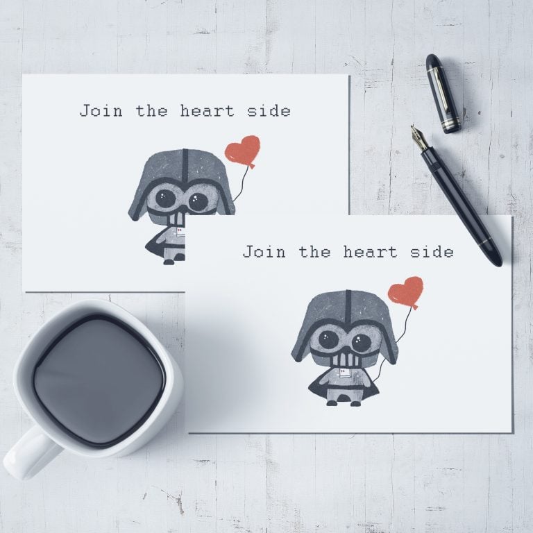 PRINTABLE Darth Vader Valentine card [Star Wars] – MasterBundles