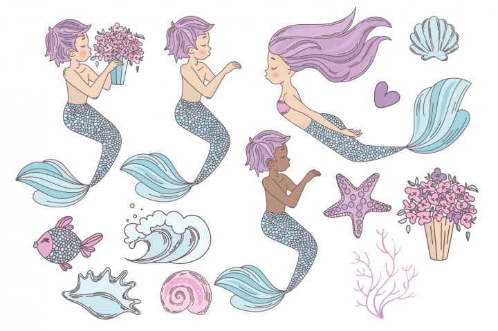 Little Mermaid Clipart cover image.