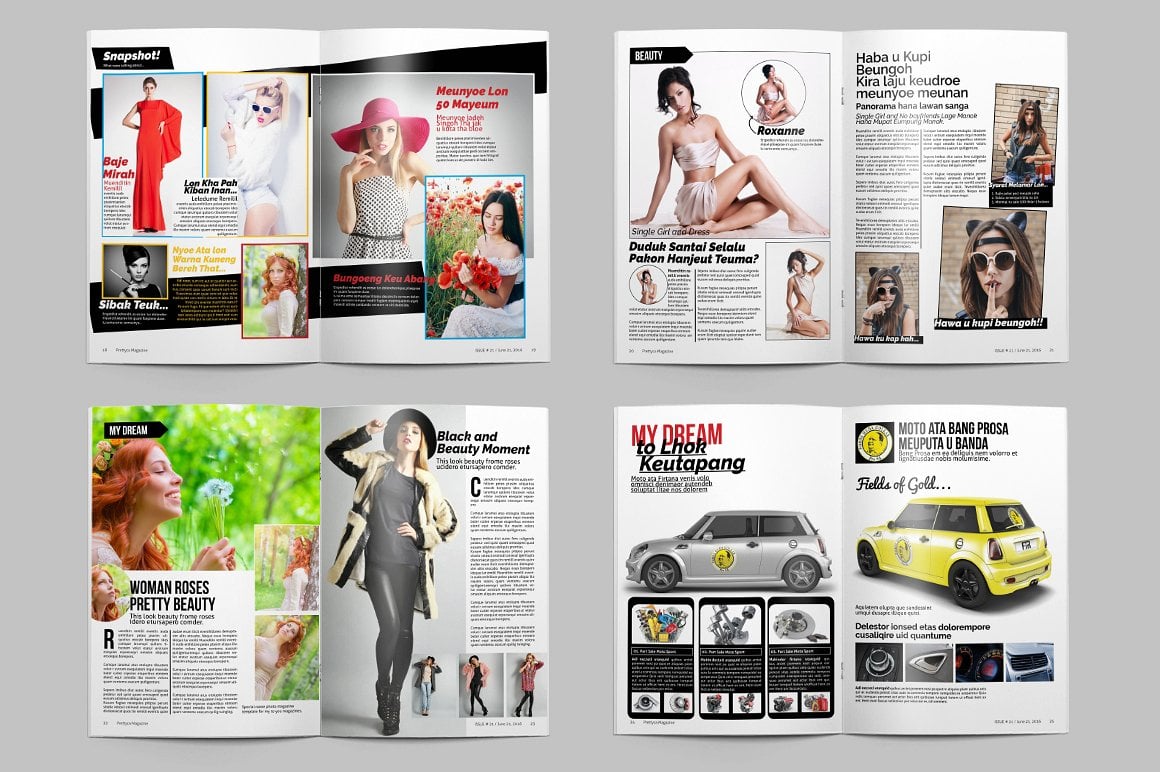 Prettyca Magazines [30 inDesign Pages]