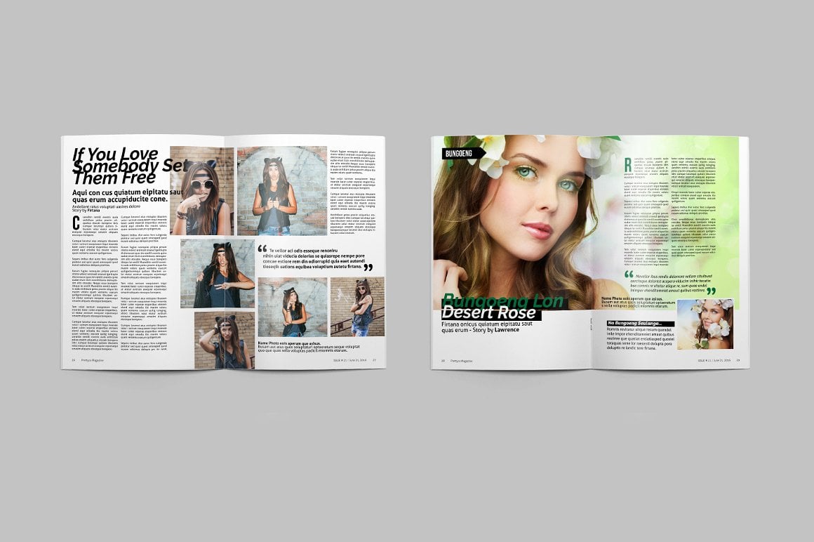 Prettyca Magazines [30 inDesign Pages]