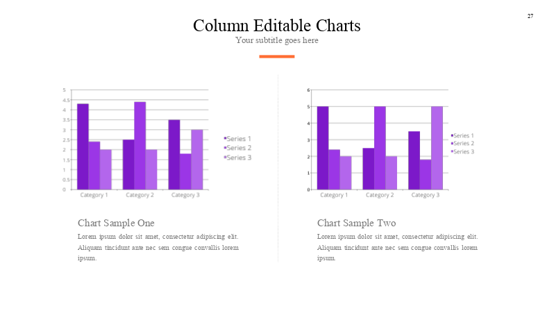 Purple charts for your data.