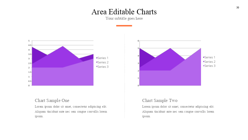 Area editable charts.