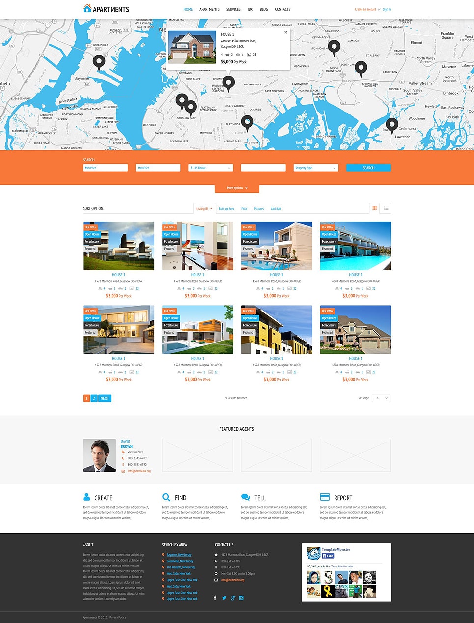 Apartments PSD Template