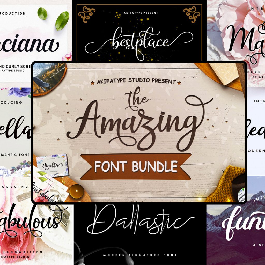 The Amazing Font Bundle - 8 Typefaces $8 only – MasterBundles