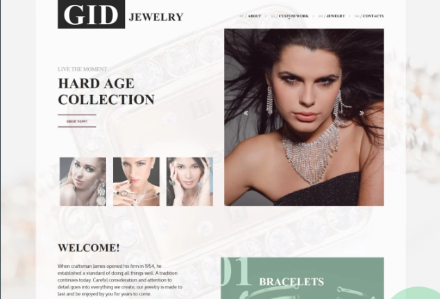 Gid Jewelry Website Template